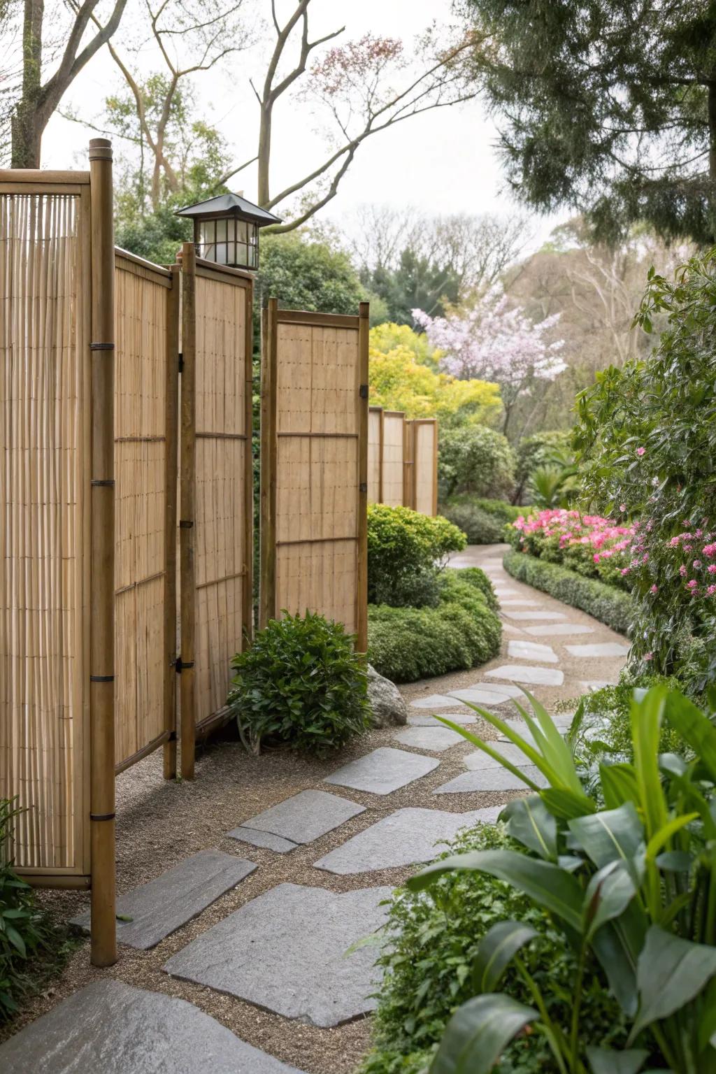 Achieve harmony with bamboo screens.