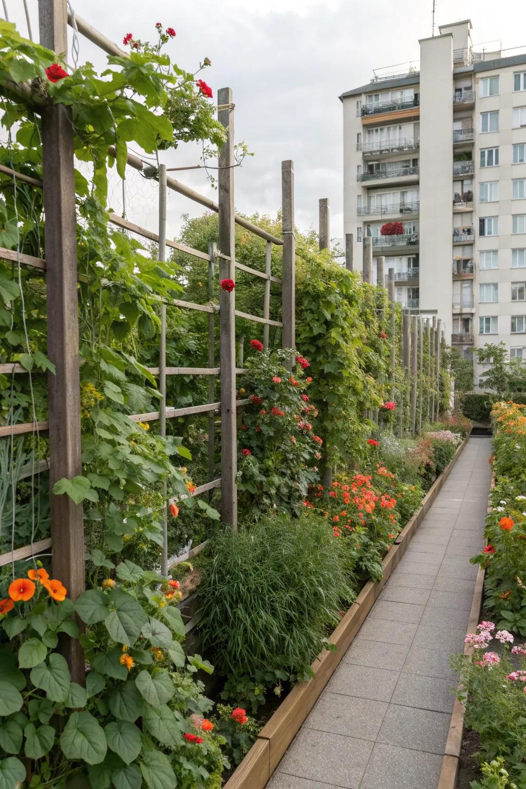 Vertical gardens make the most of limited space while adding lush beauty.