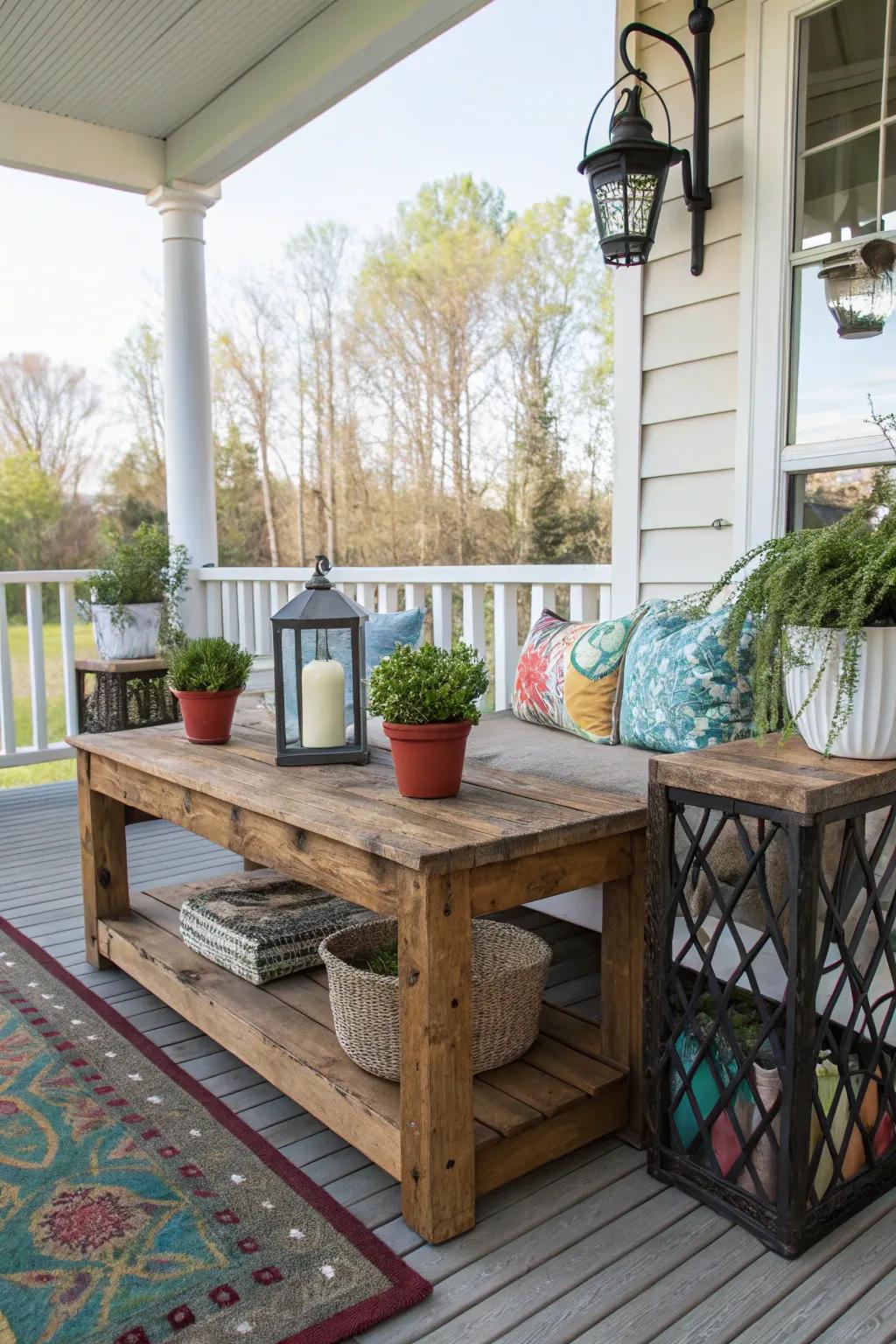 DIY projects add a personal touch to your porch space.