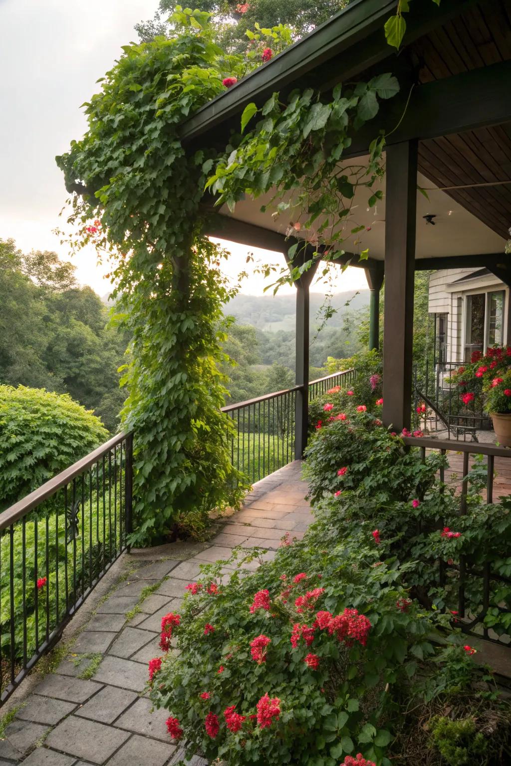Create harmony with nature by integrating landscaping.