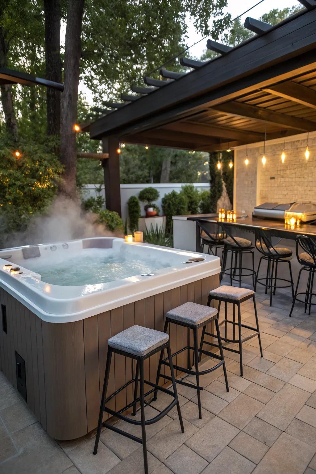 Entertain with ease with an outdoor bar.