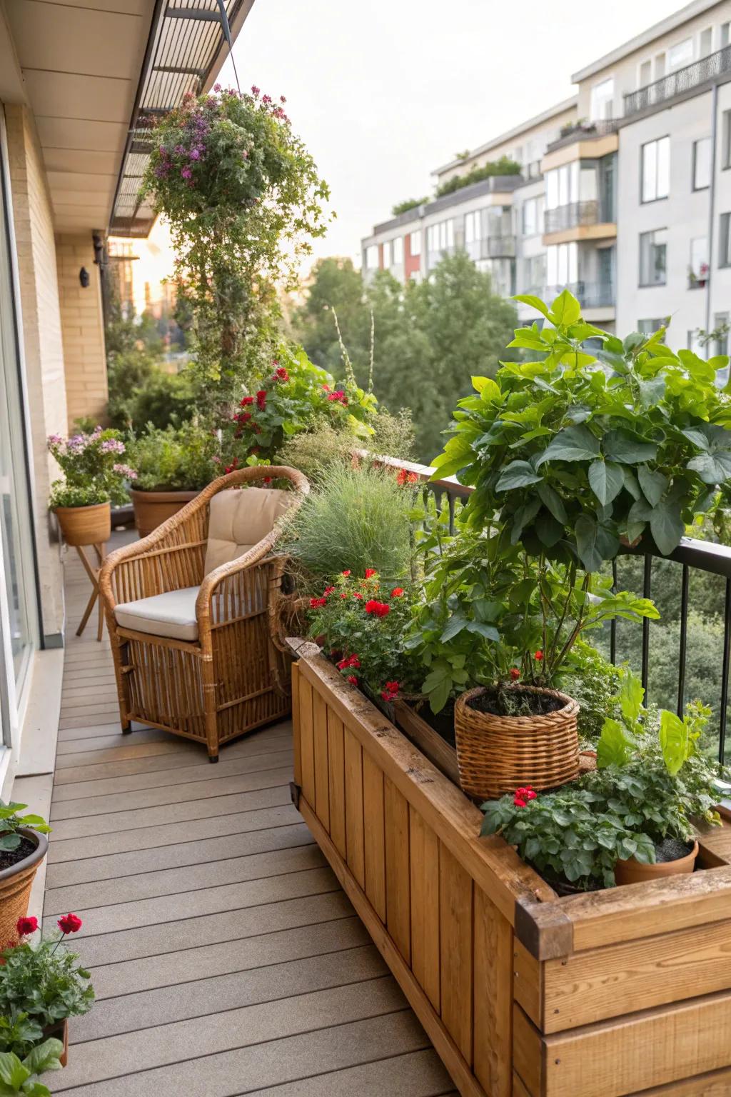 Embrace rustic charm with natural materials in your garden.