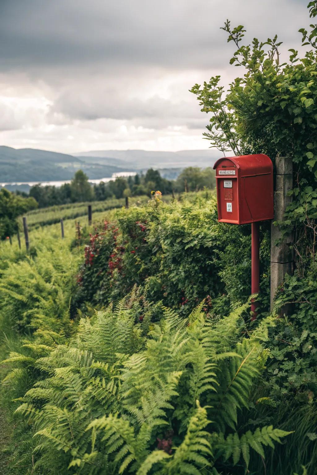 Lush greenery adds a touch of nature's elegance to your mailbox.