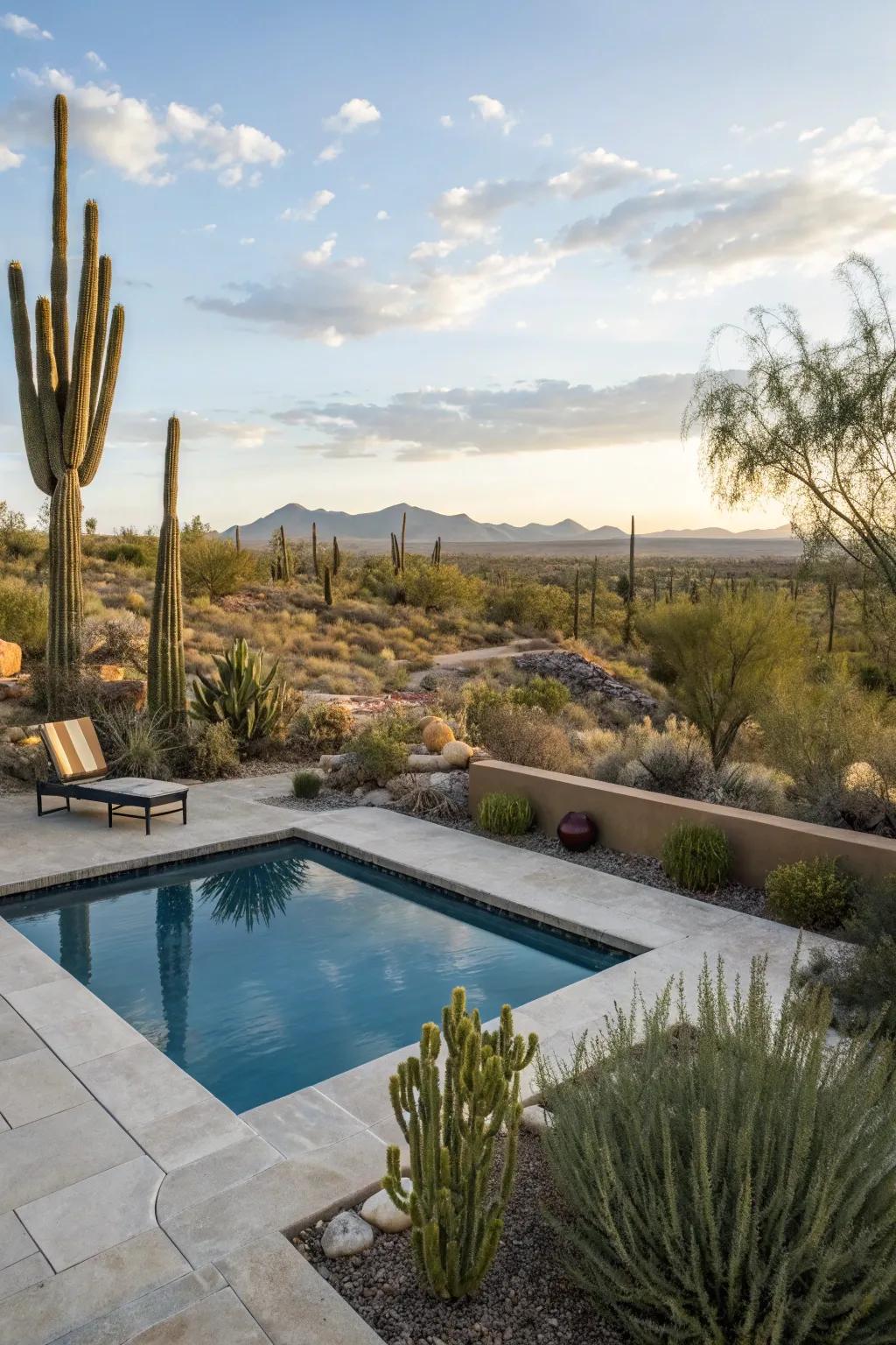 Dive into refreshment with a stunning backyard pool.