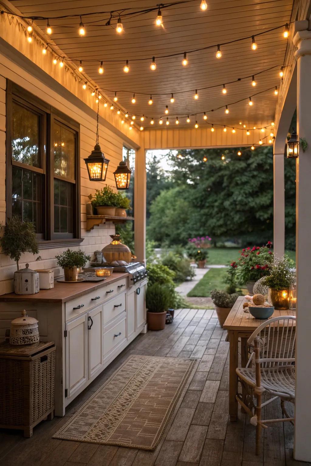 Illuminate your outdoor space with charming, stylish lighting.