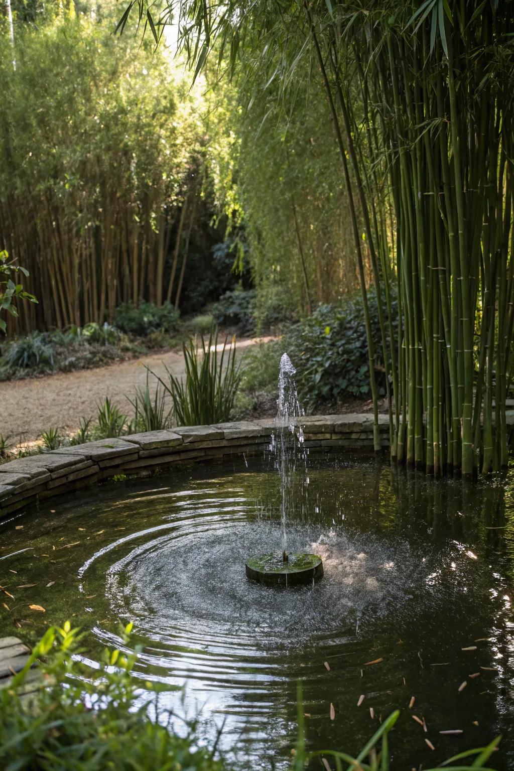 Water features add tranquility and charm.