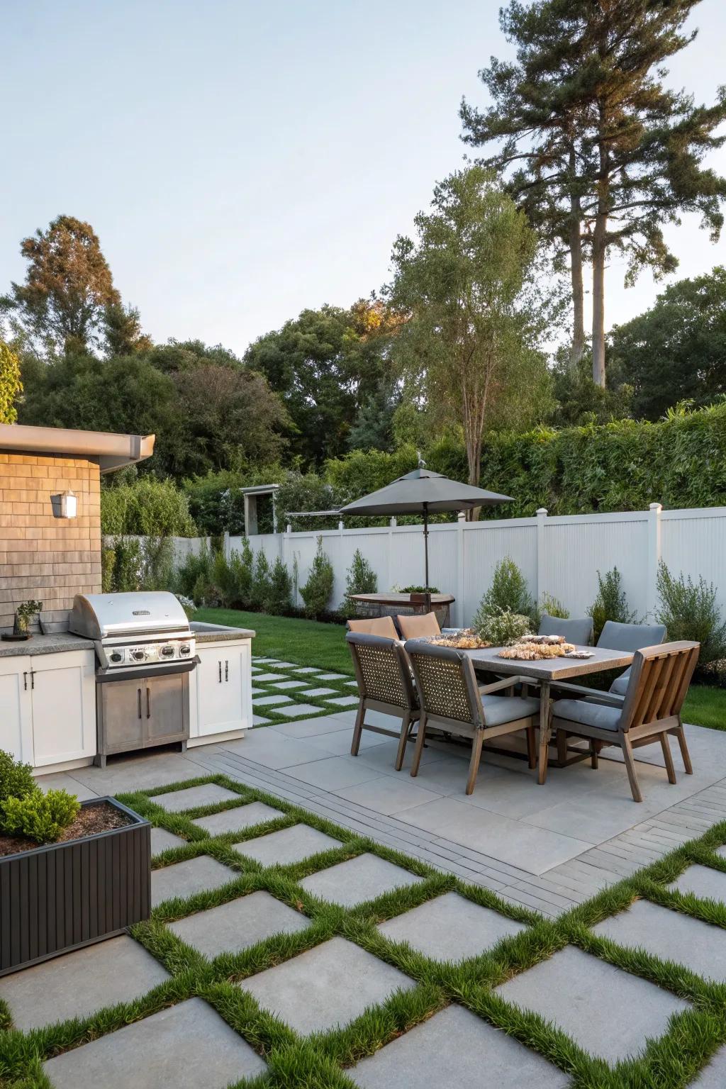 Defined zones make your outdoor space more functional and inviting.