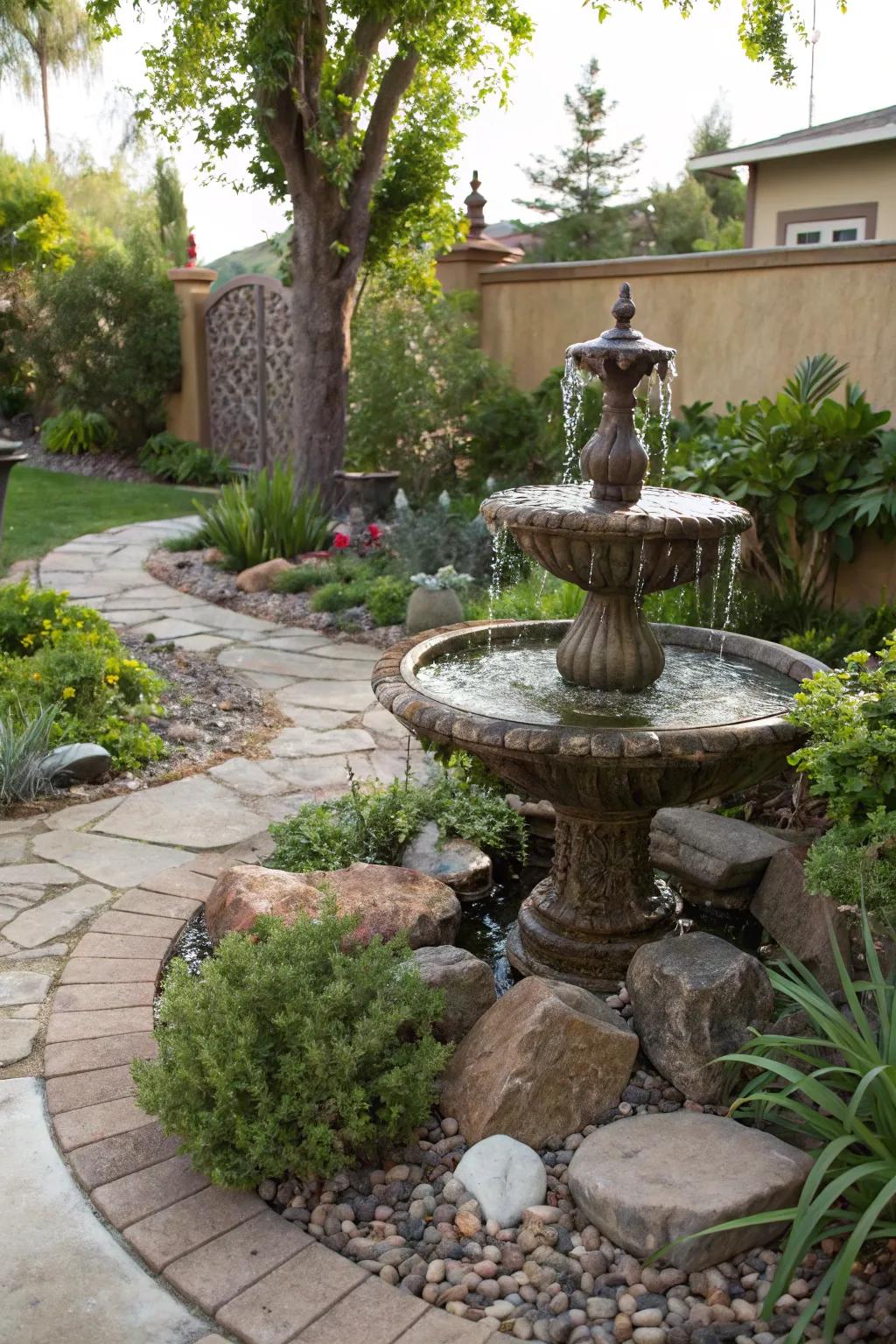 Water features add serenity and beauty to your outdoor space.