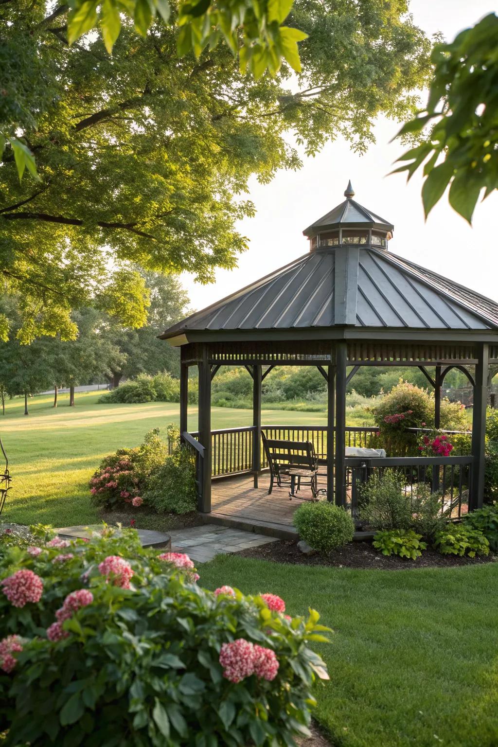 Stay comfortable with a weather-ready gazebo.