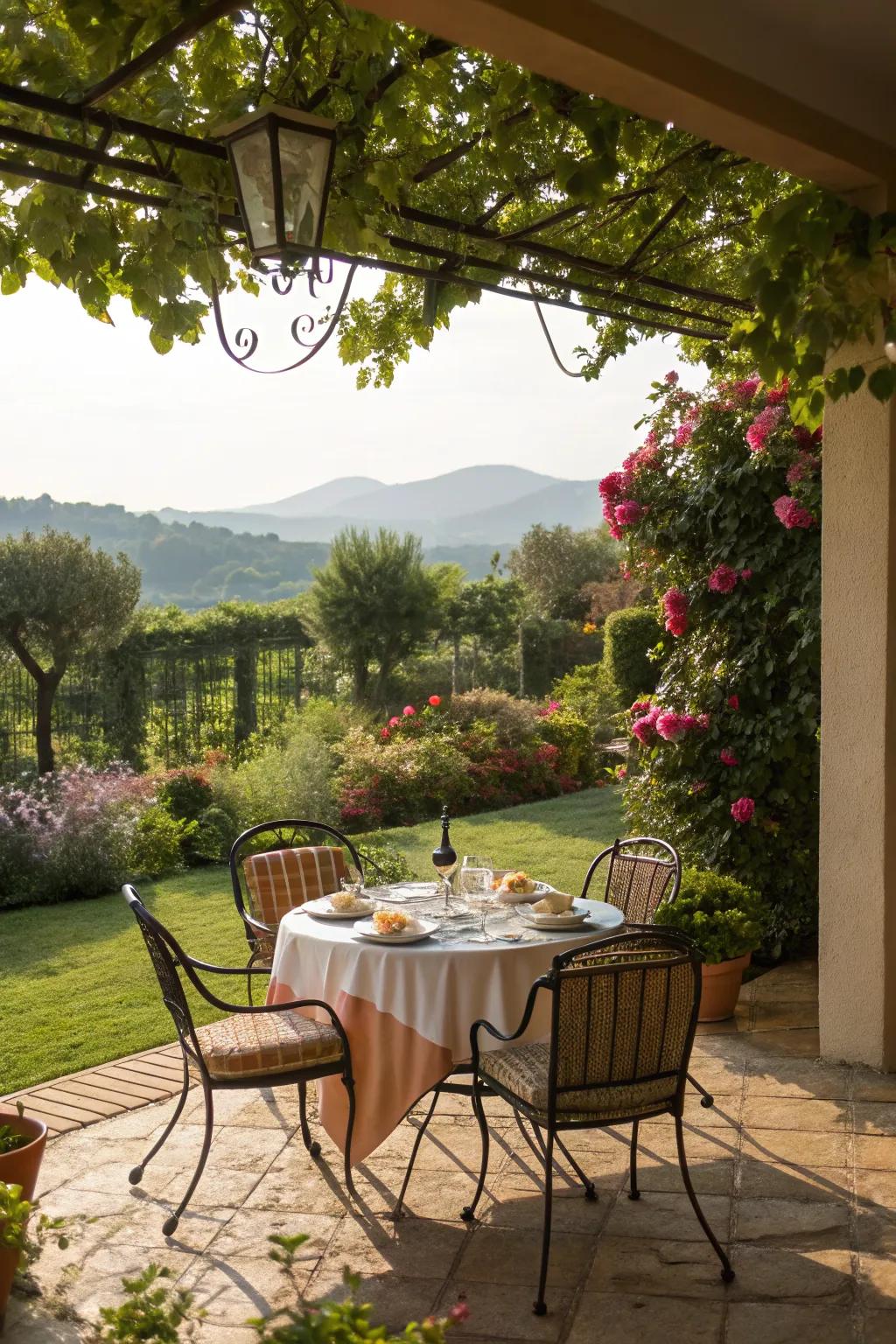 Outdoor dining sets the stage for memorable meals under the sky.