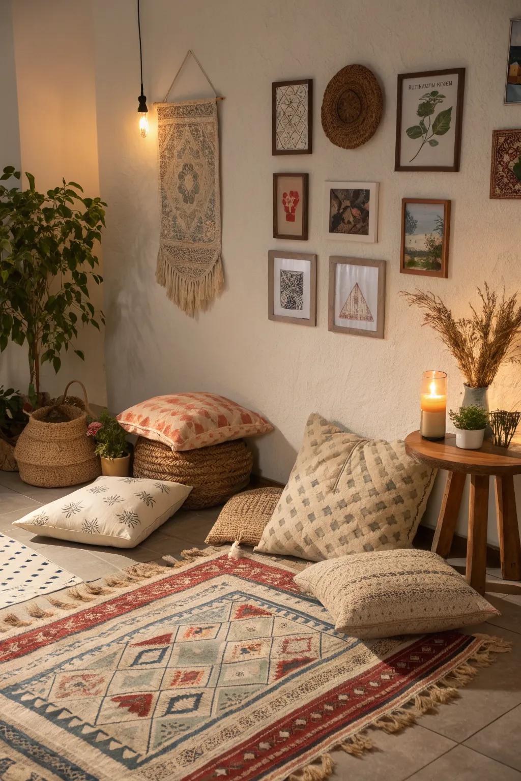 A man cave with personalized homey interiors.