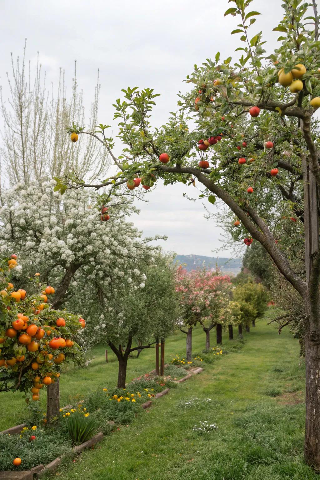 Enjoy fresh fruits all season long with diverse plantings.