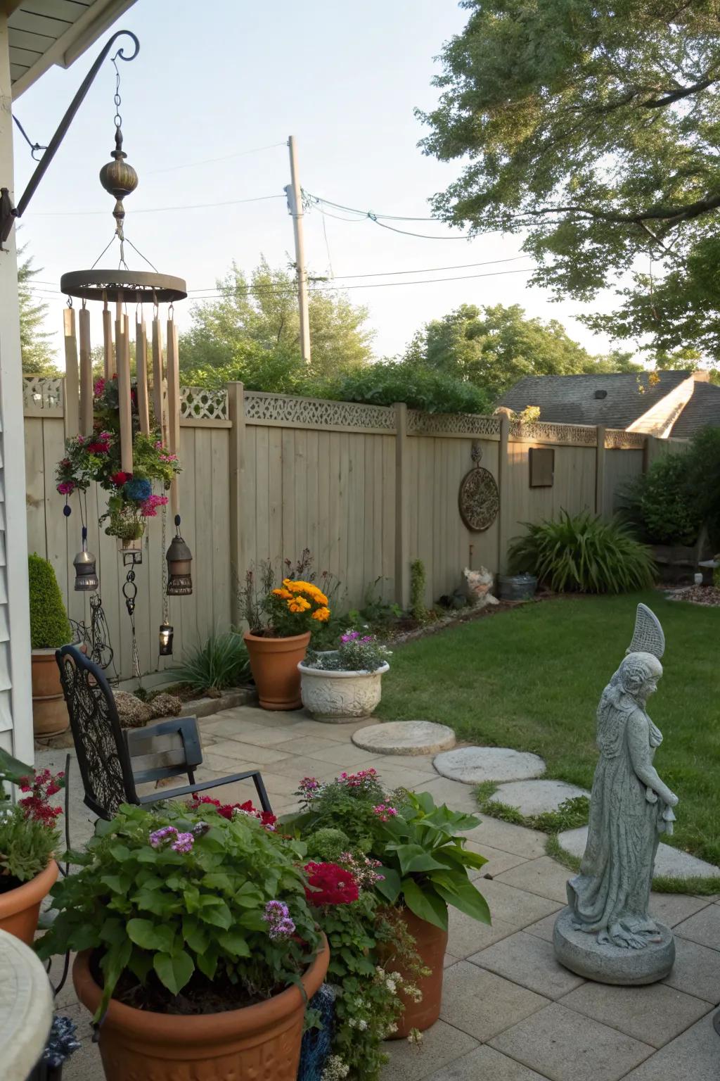 Decorative elements bring personality to your patio.