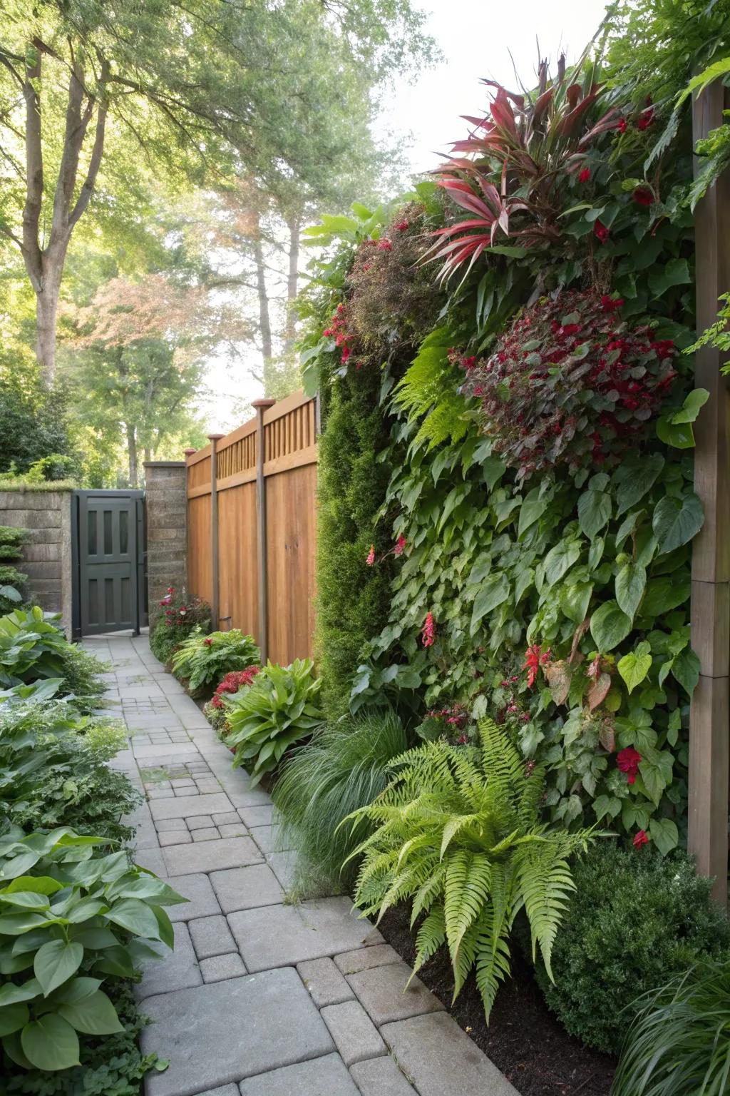 Living walls combine beauty, privacy, and a touch of nature.