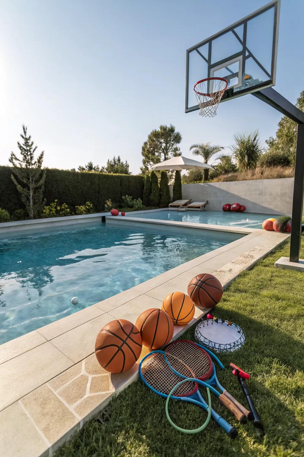 Add some sporty flair to your pool.