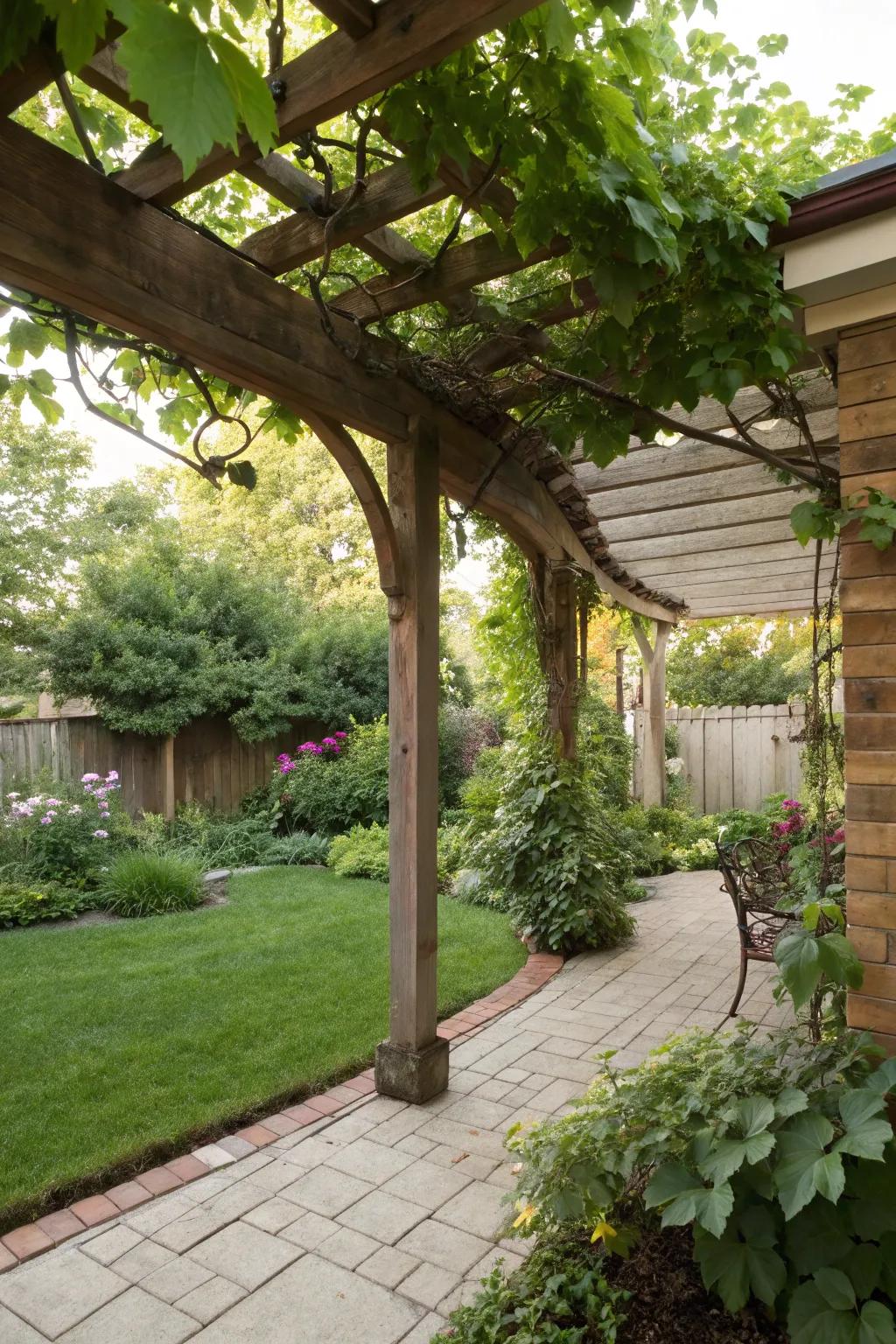 A pergola adds style and function to your outdoor retreat.