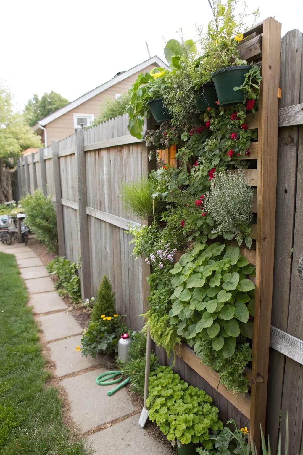 Vertical gardens are ideal for adding greenery in small spaces.