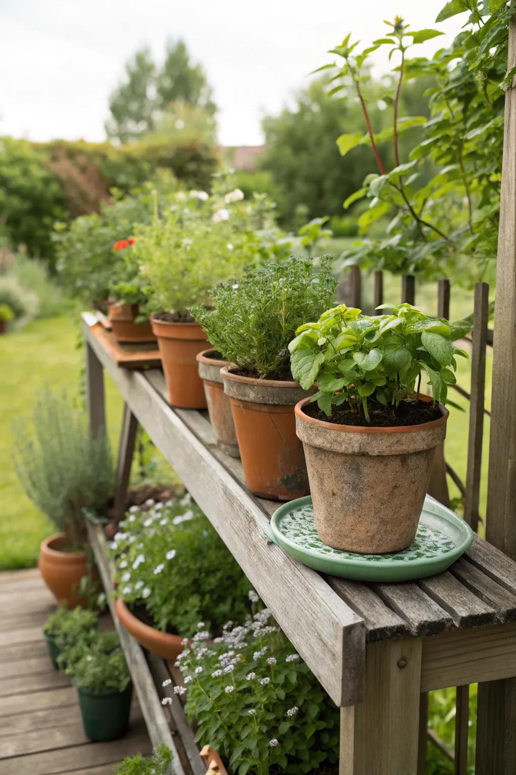 An herb garden adds fresh flavors and aromas to your backyard.