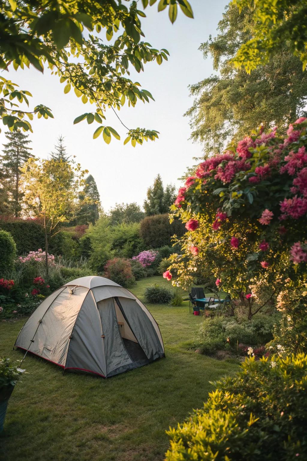 Immerse your tent in nature for a serene and peaceful retreat.