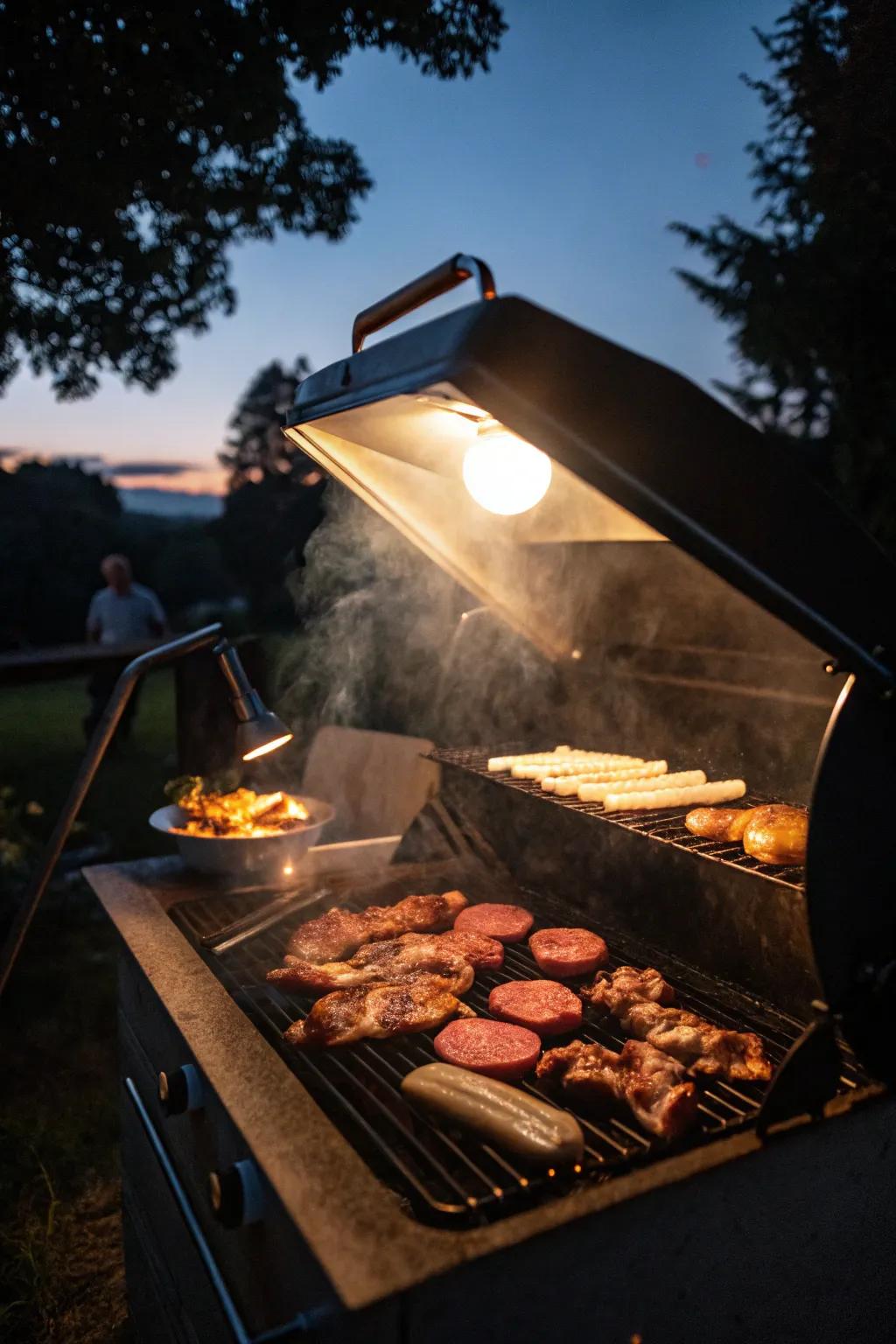 A BBQ grill light is perfect for grilling after sunset.