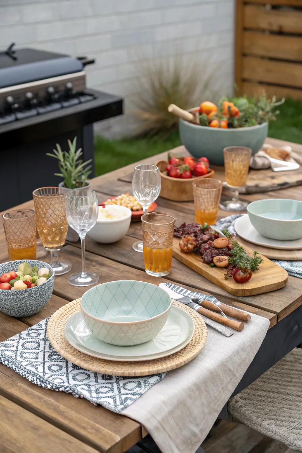 A harmonious blend of casual and stylish elements.