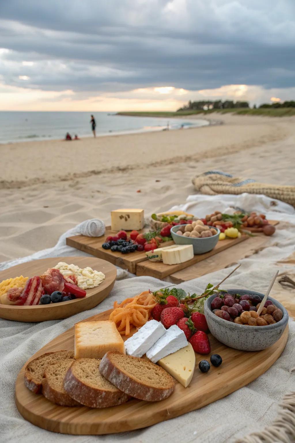 Elegant food presentation makes your picnic both tasty and visually stunning.