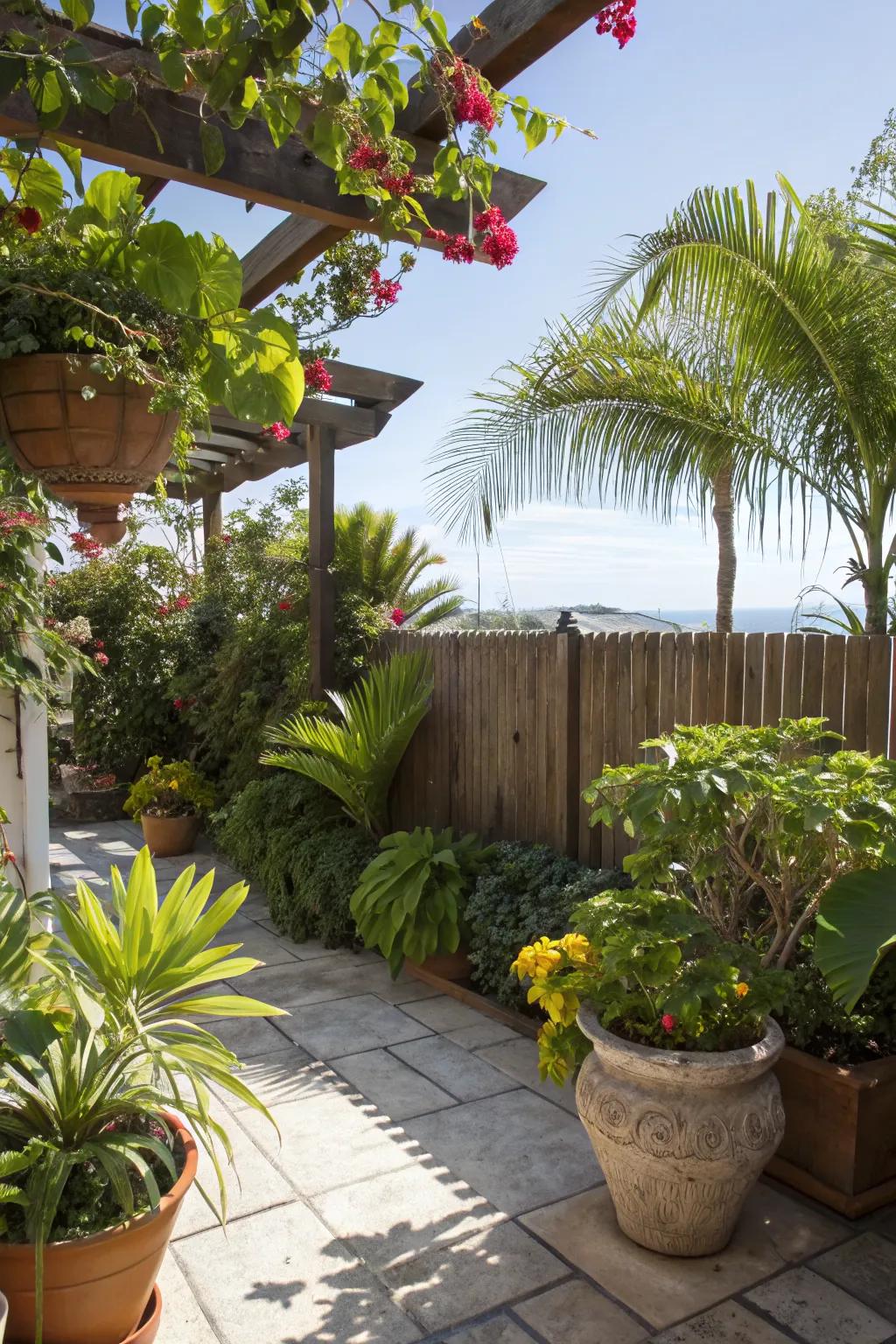 Enhance the natural feel with vibrant greenery.