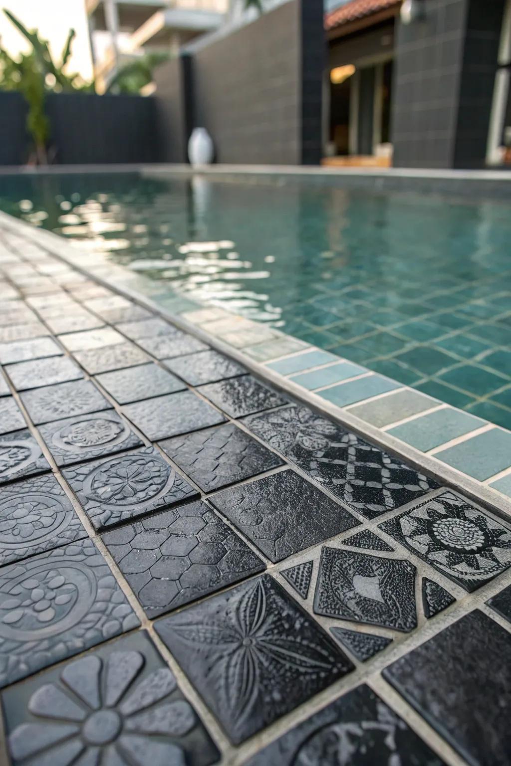 Add depth with varied tile textures and patterns.