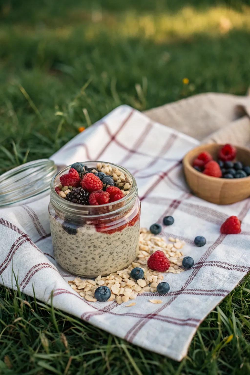 Overnight oats offer a convenient and nutritious start to your day.