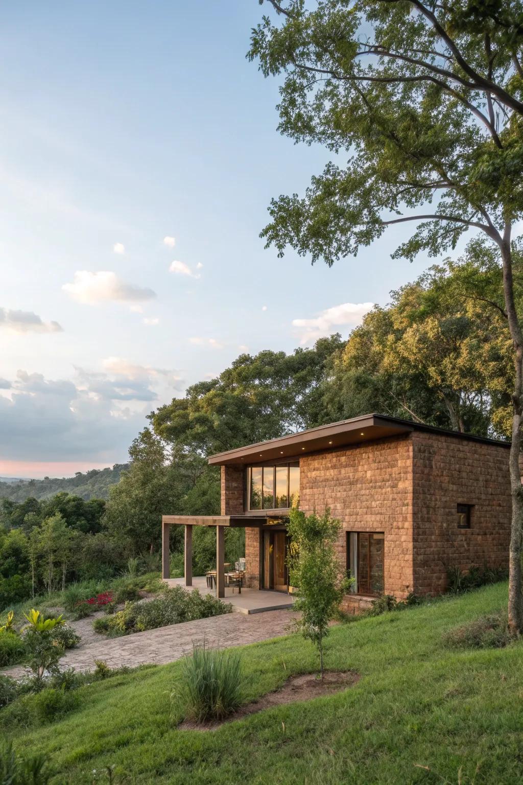 Modern Soya stain complements natural landscapes beautifully.