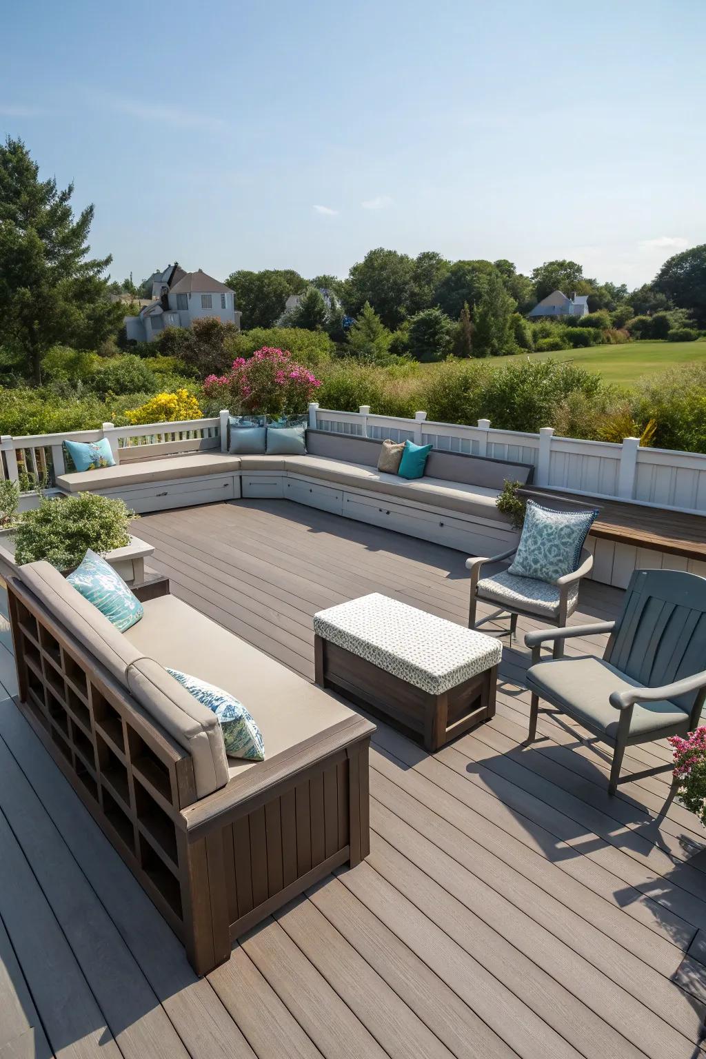 Customizable seating to match your deck's unique style.