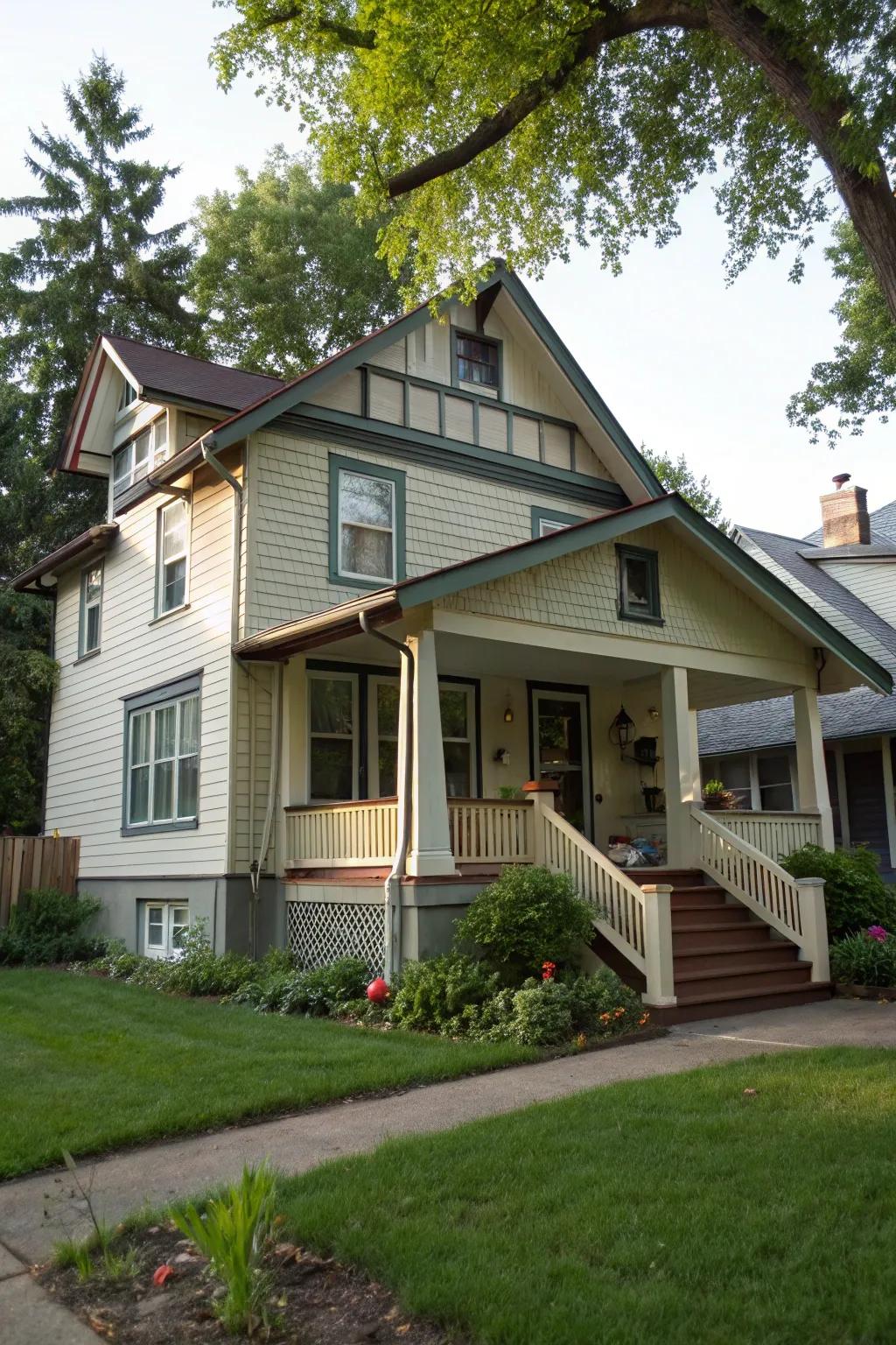 A second story addition dramatically increases the living space of a bungalow.