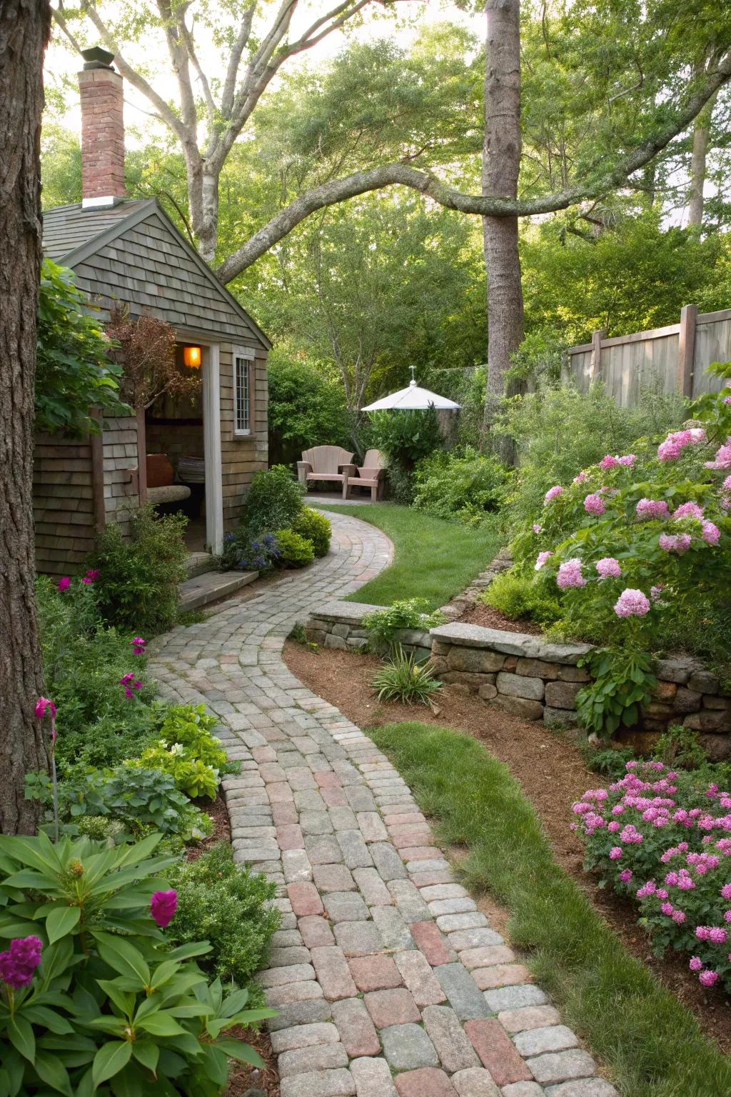 A charming pathway that invites exploration and discovery.