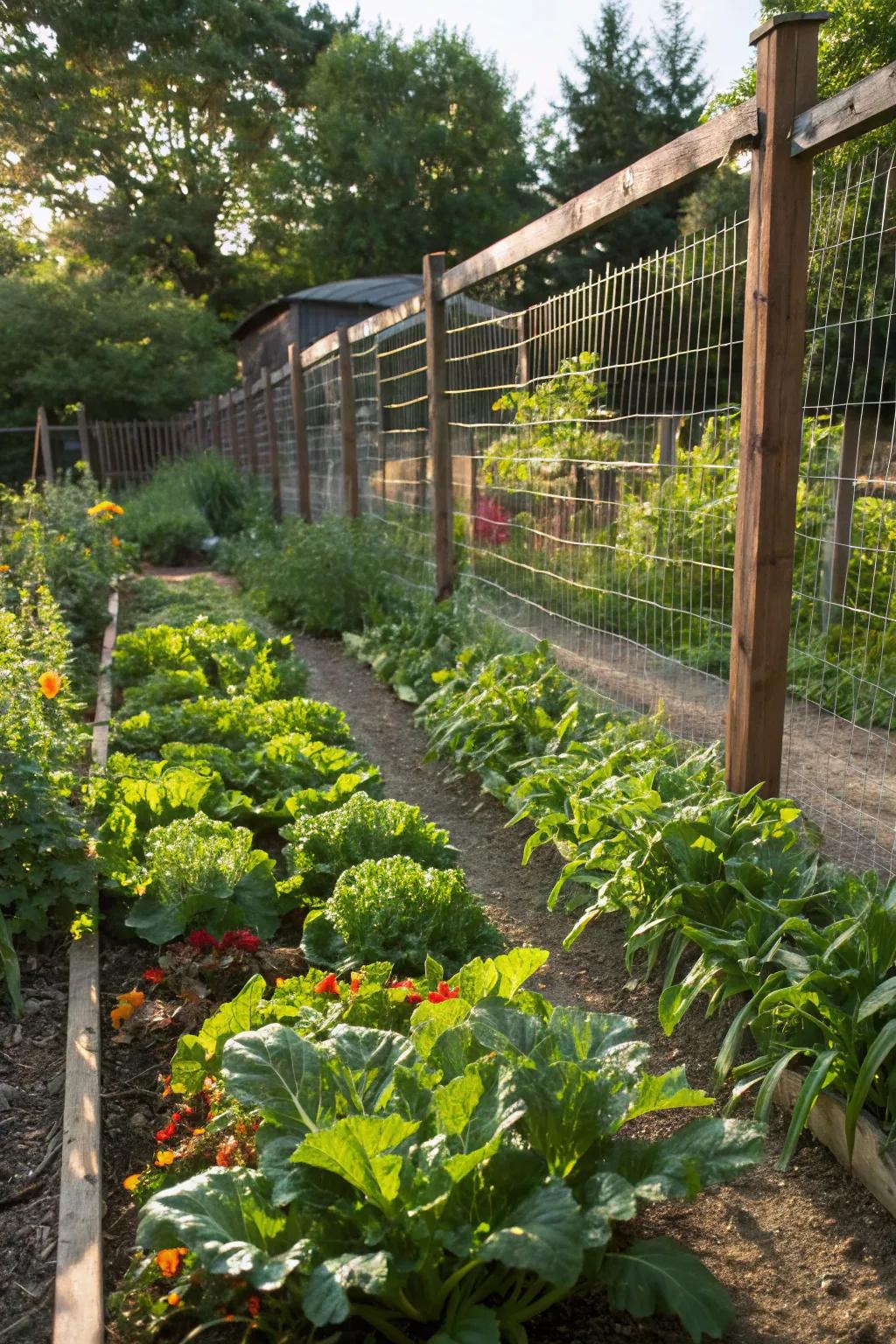 Protect your precious plants with a sturdy garden fence.