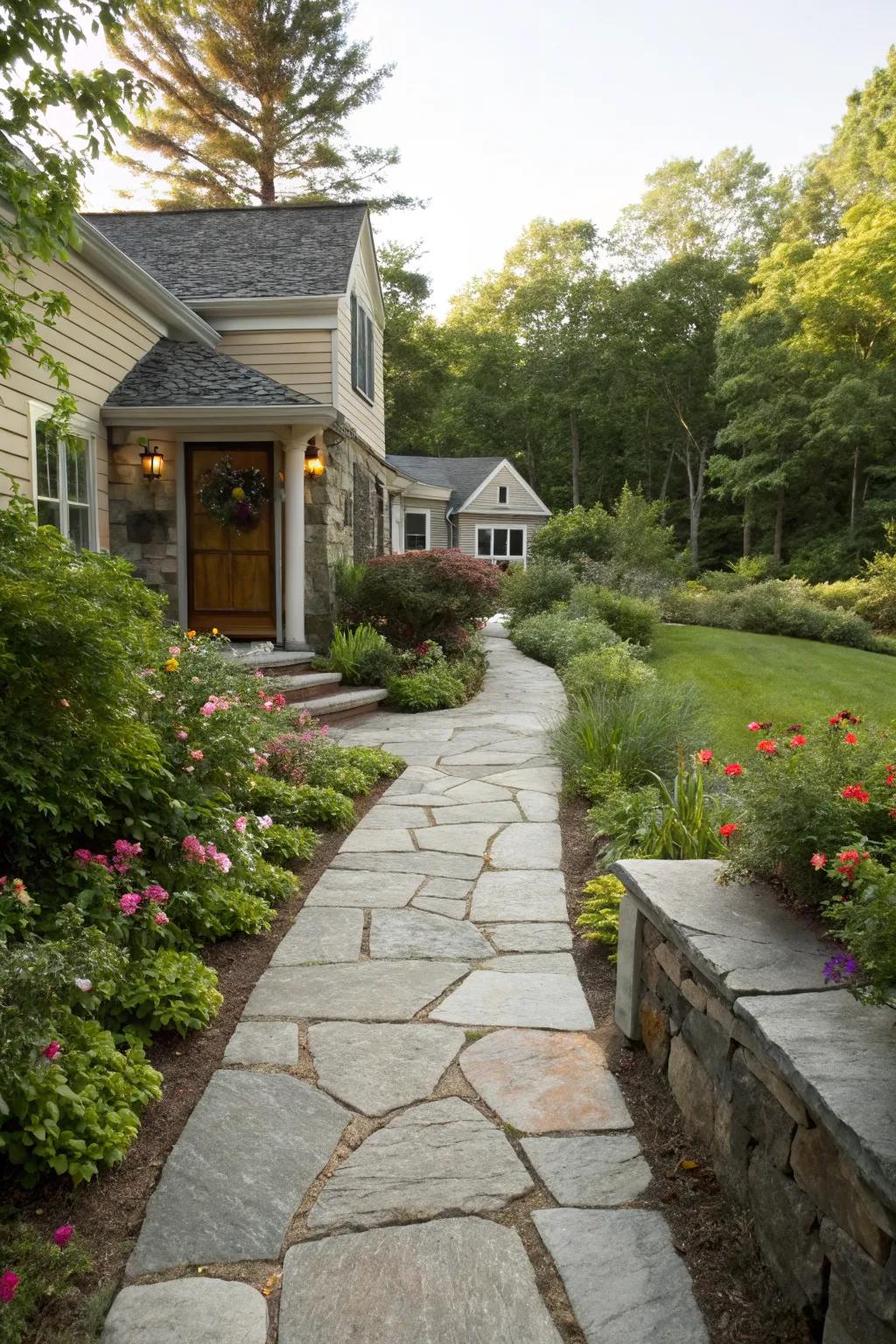 A well-designed walkway invites guests in style.