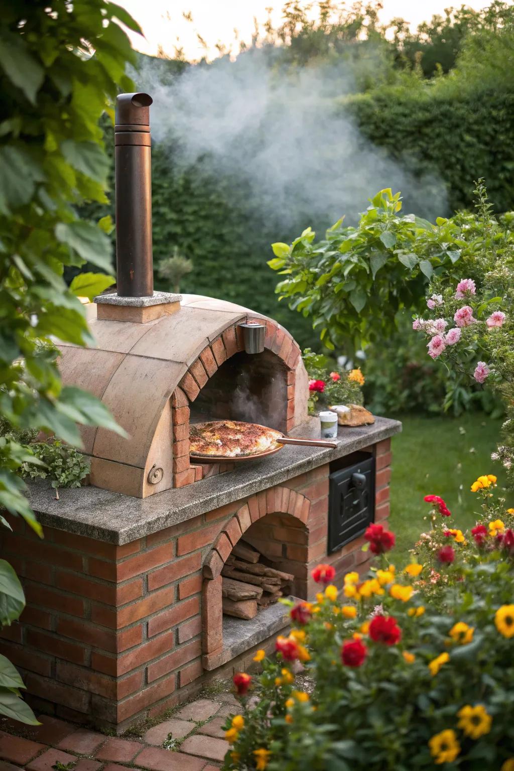 A simple brick oven brings culinary delight to your backyard.