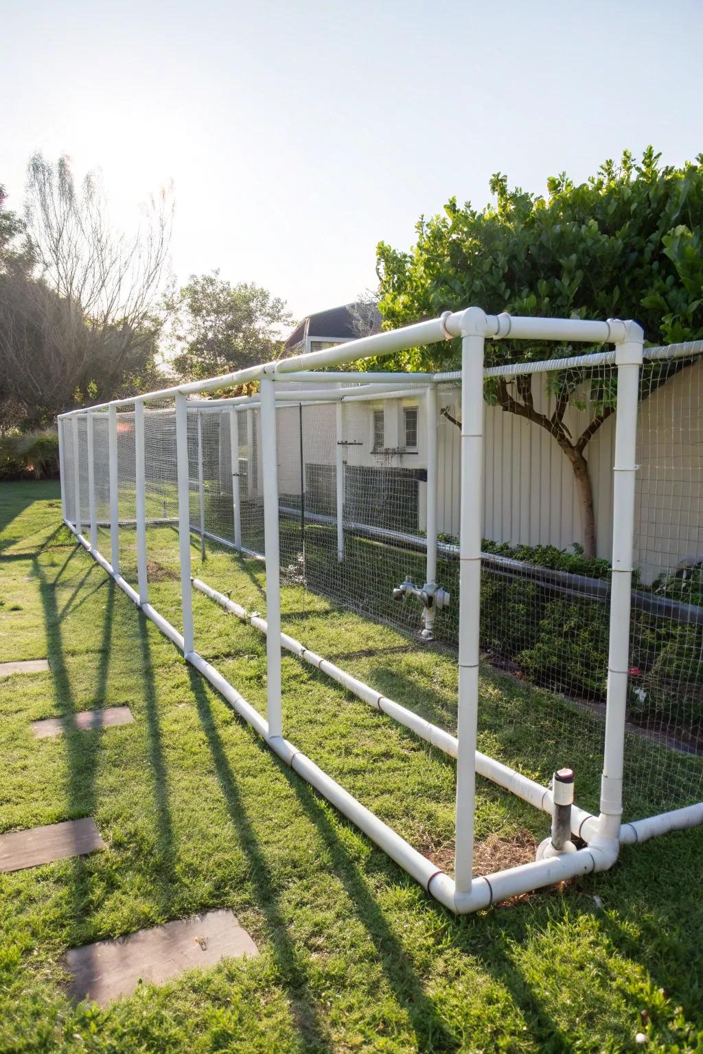 PVC pipe: light, flexible, and budget-friendly.