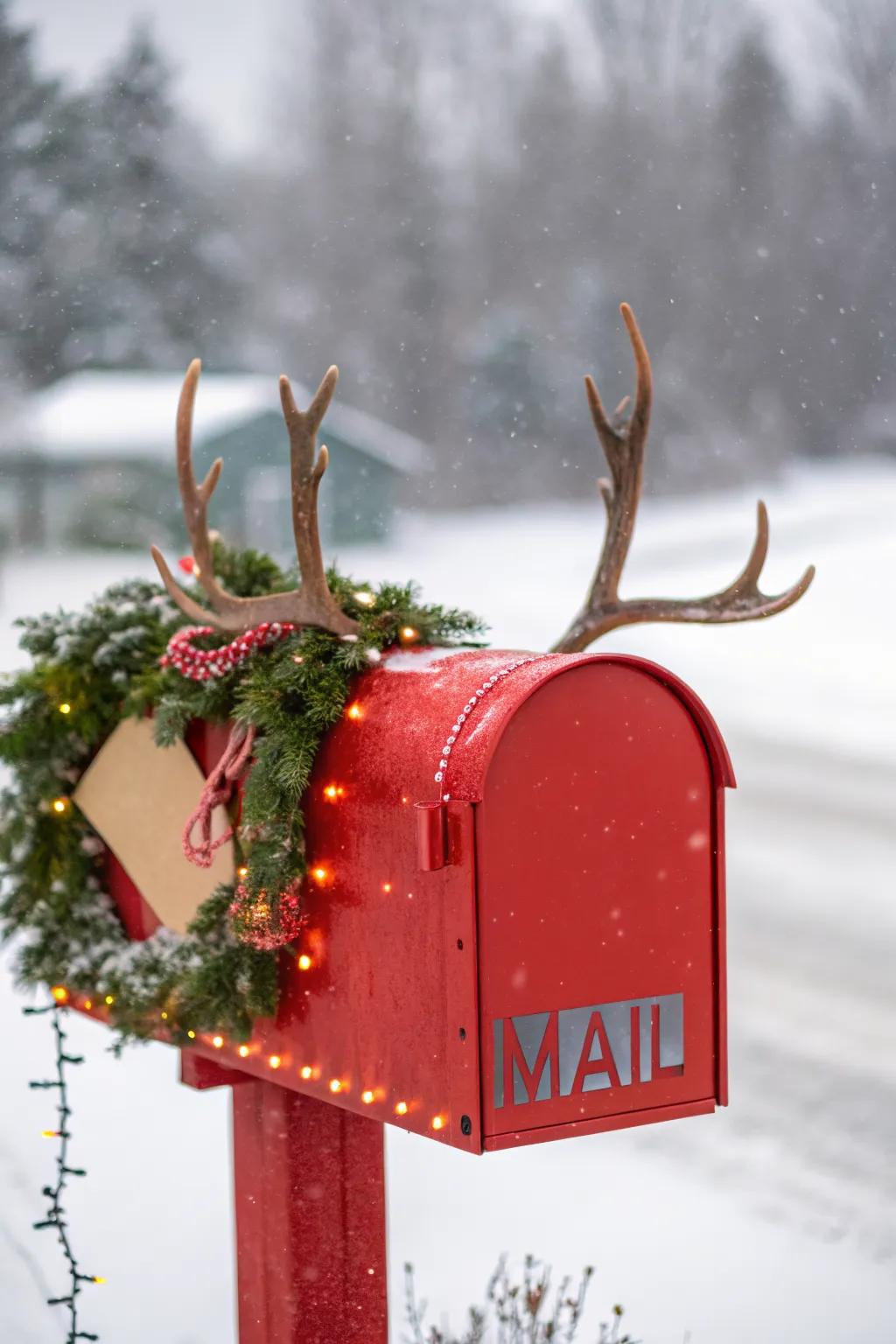 Reindeer antlers bring a dash of fun and whimsy.