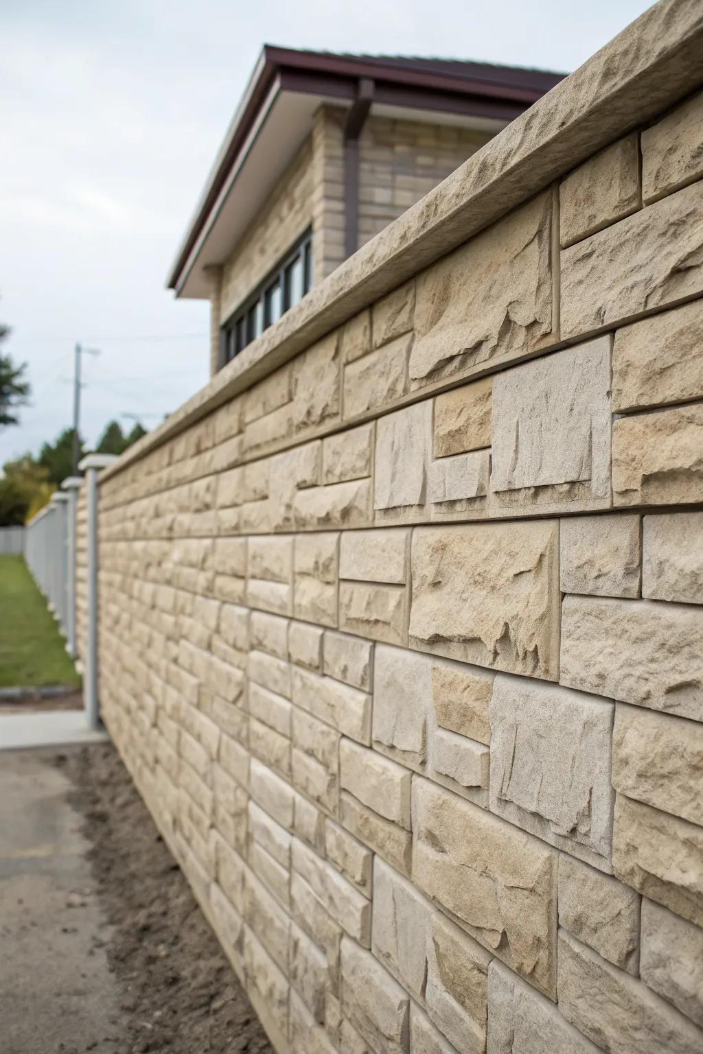 Faux stone panels offer an affordable and stylish alternative to natural stone.