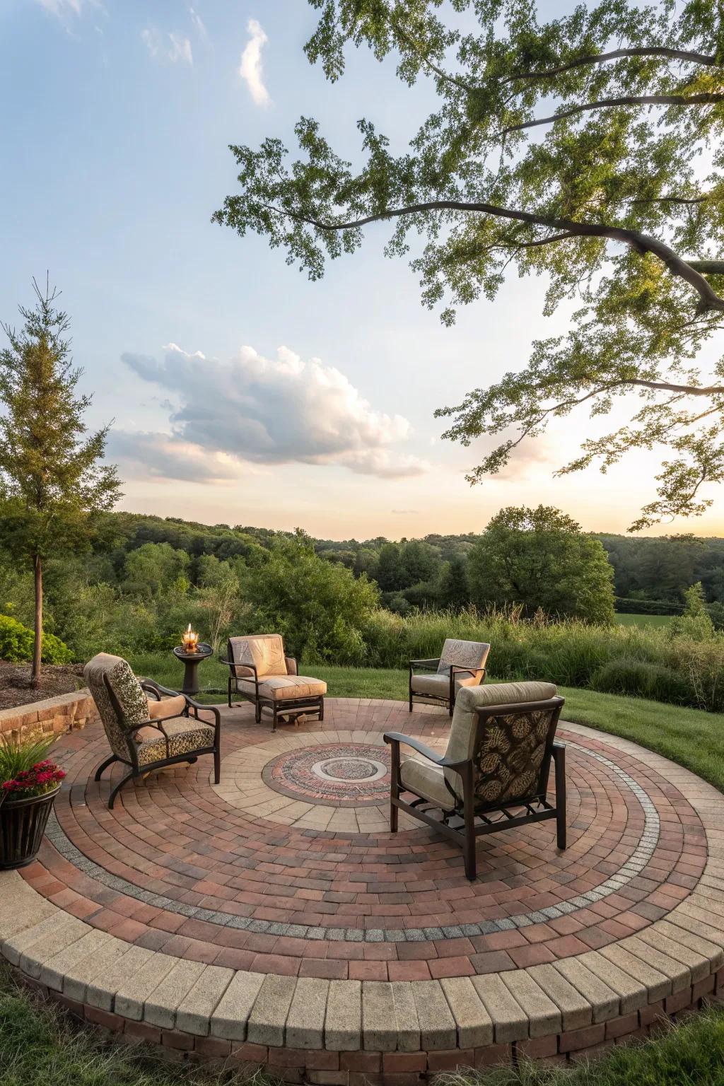 Circular seating areas are ideal for intimate gatherings.