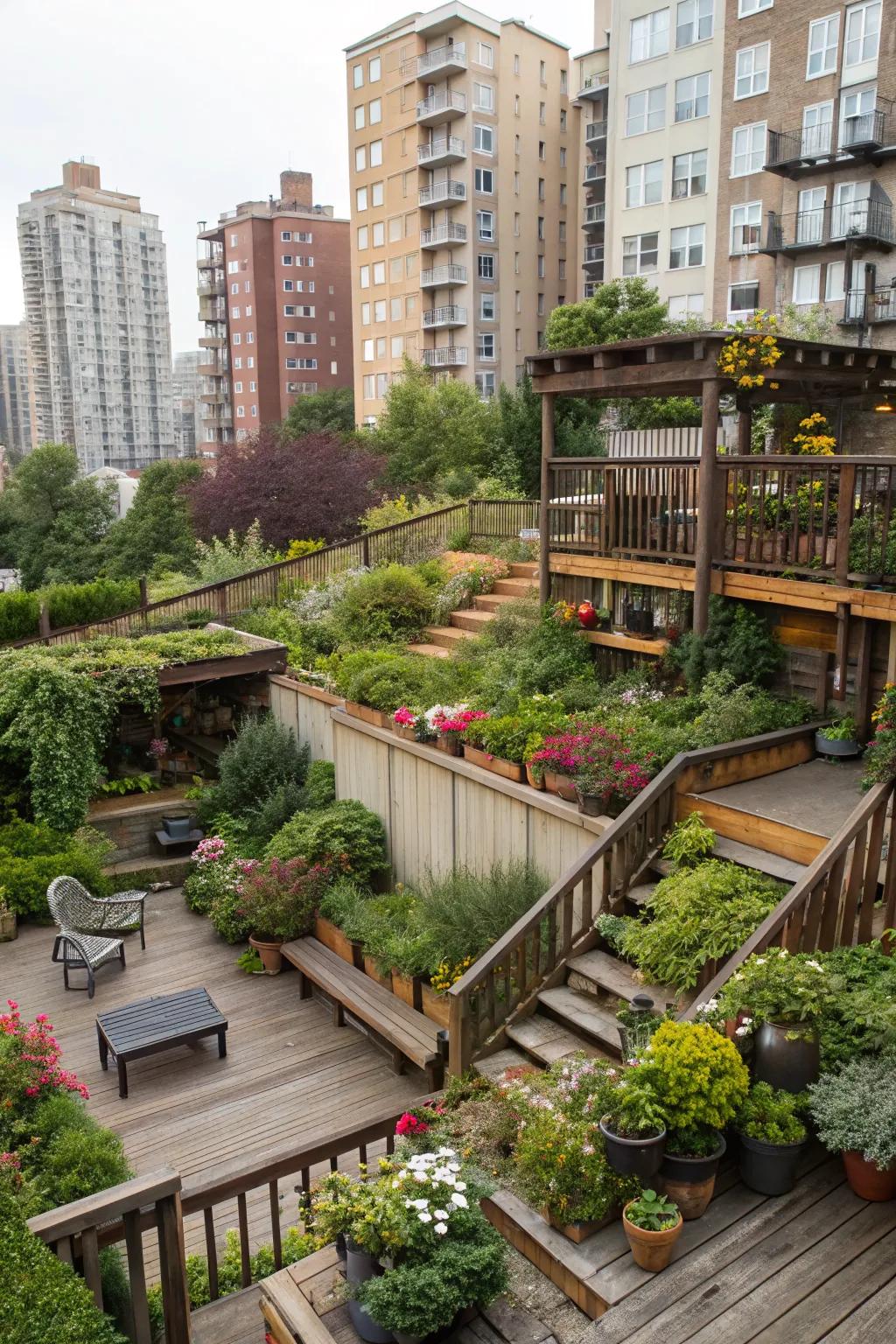 Elevate your garden with multi-level design.