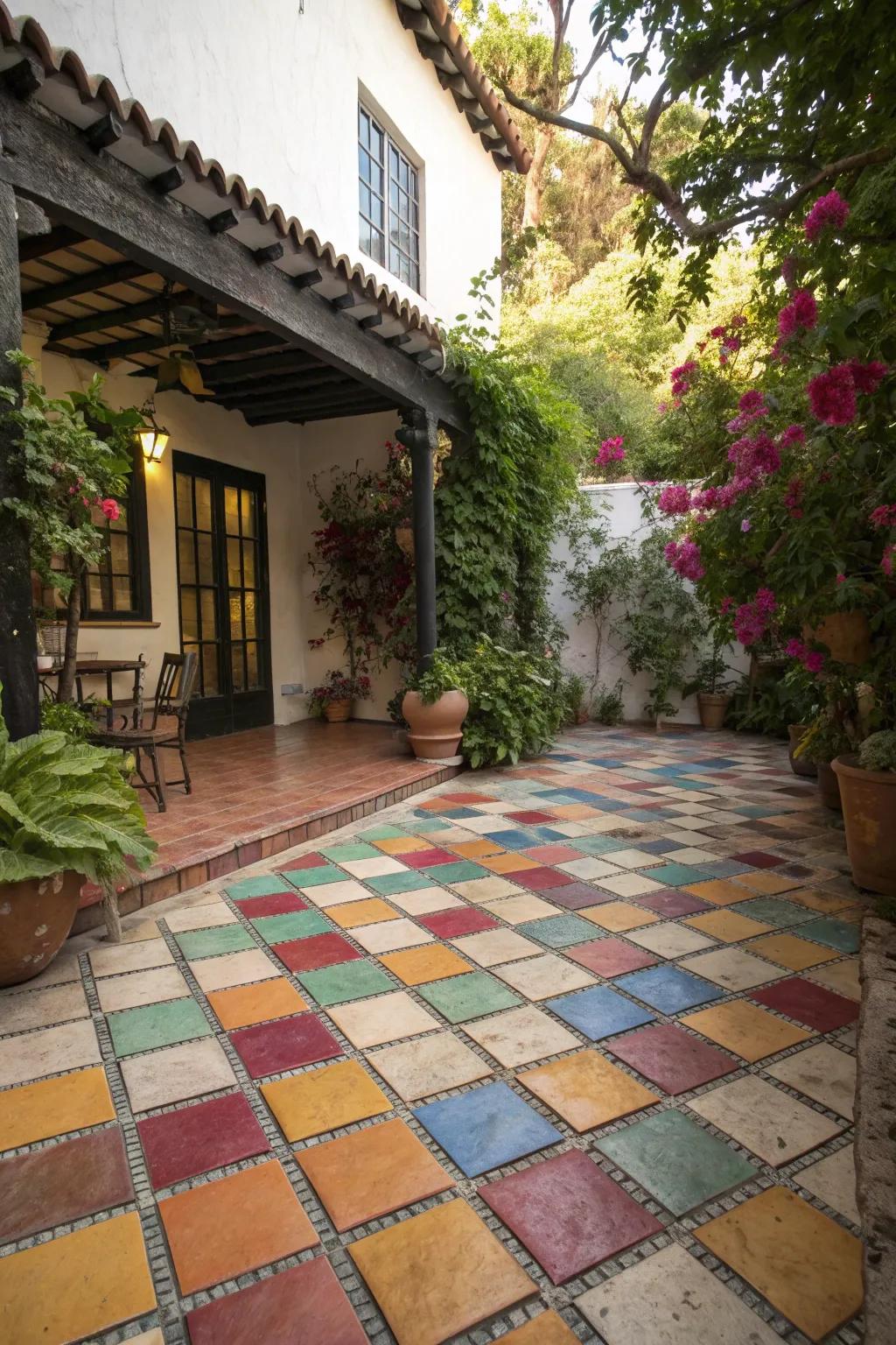 Distinctive flooring sets a vibrant foundation.