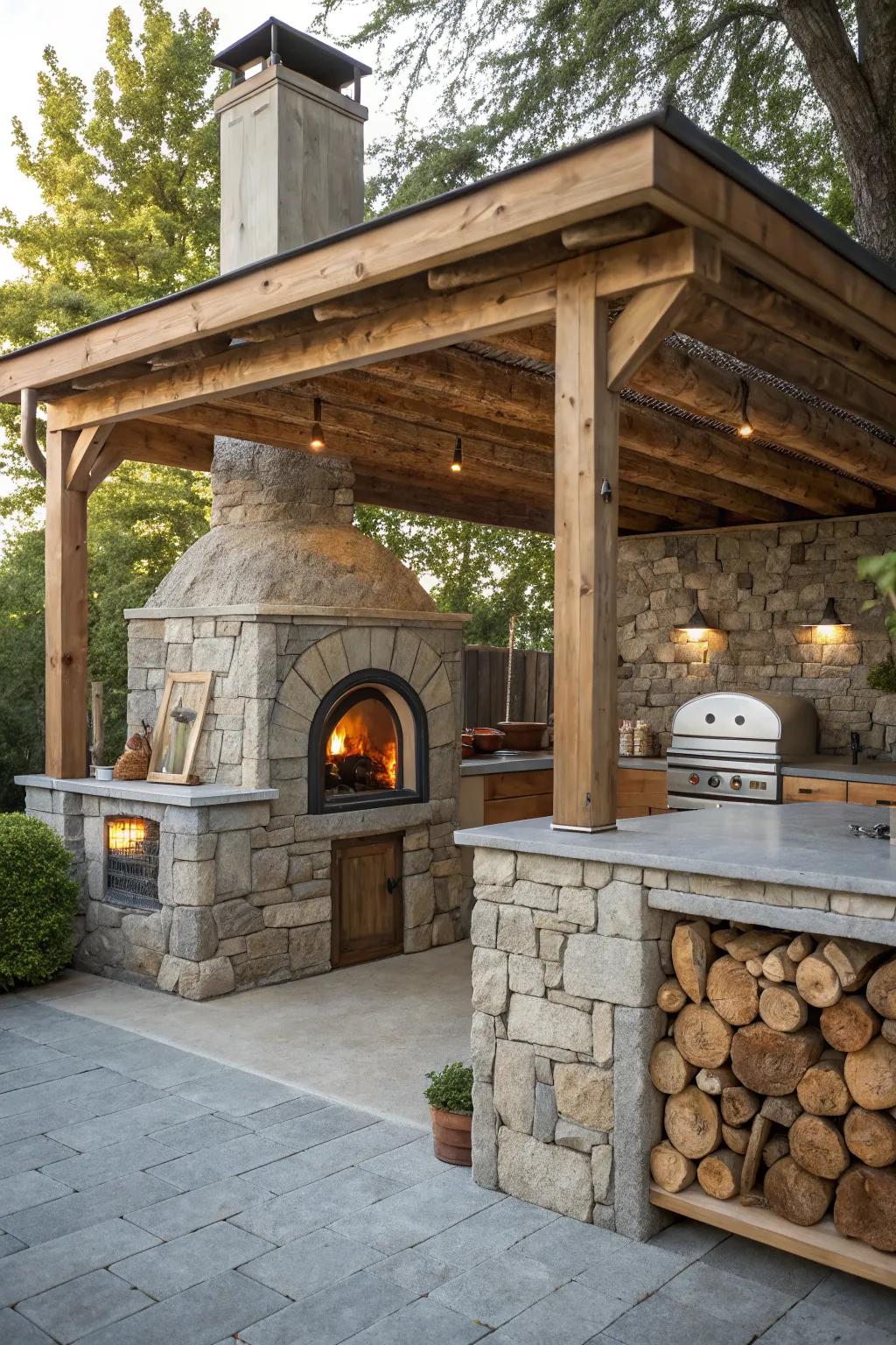 A charming pizza oven ready for artisanal creations