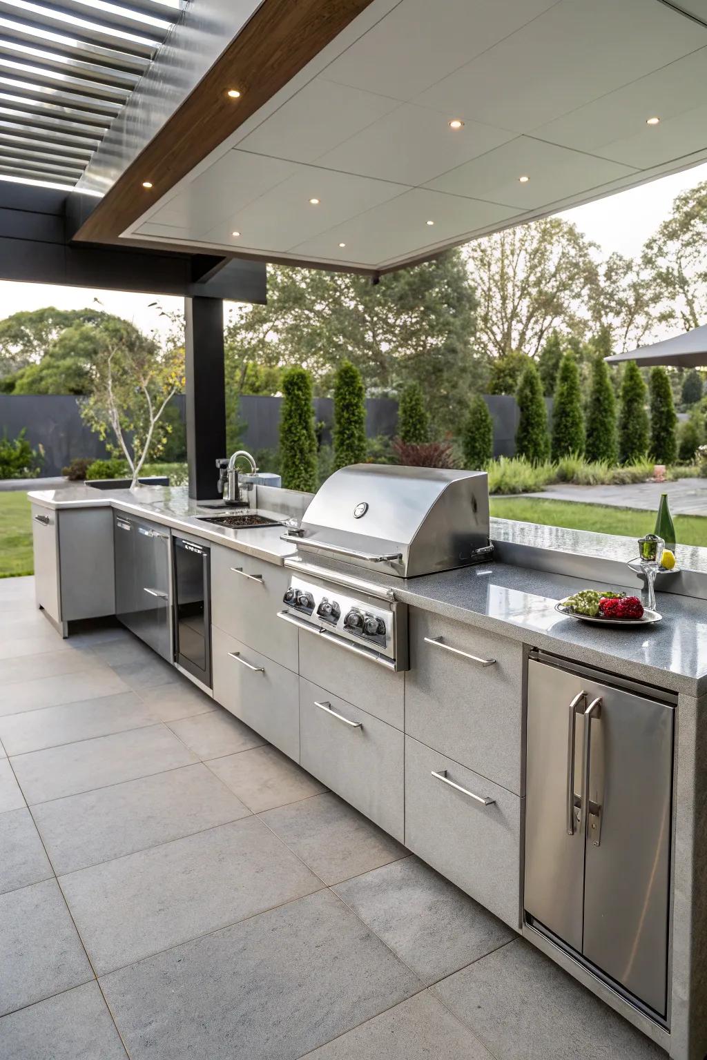 Counter space is crucial for seamless outdoor cooking and entertaining.