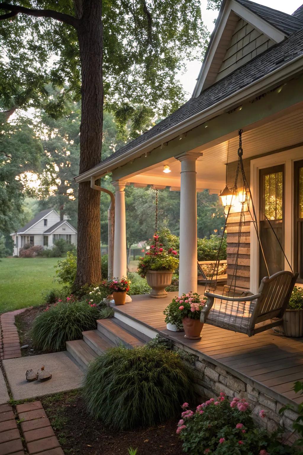 Architectural details enhance the charm of your cottage porch.