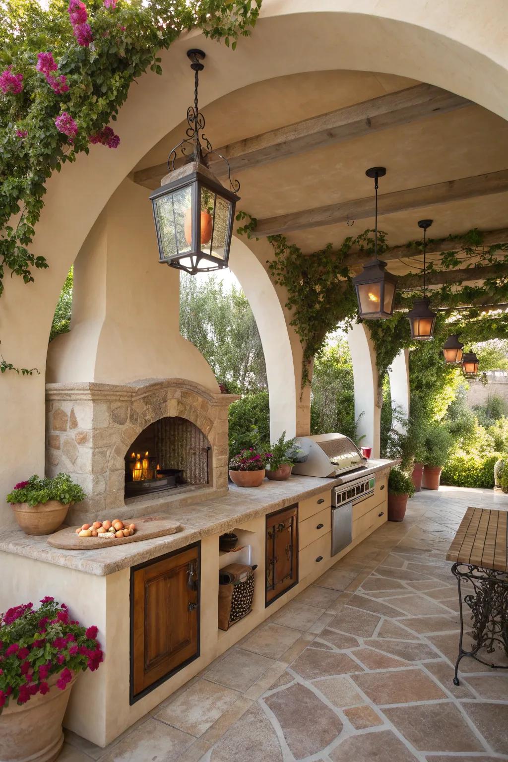 Create a Mediterranean retreat with arched structures.