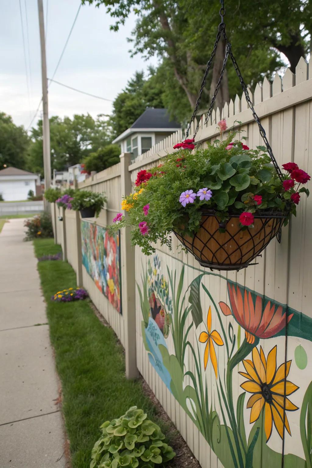 Hanging art transforms walls into living canvases.