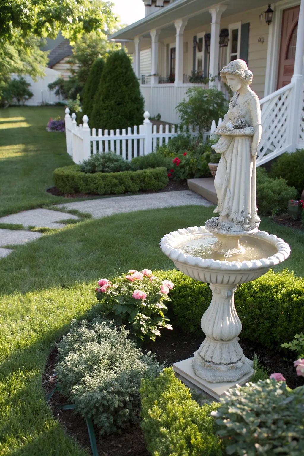 Ornamental features adding charm and character to the yard