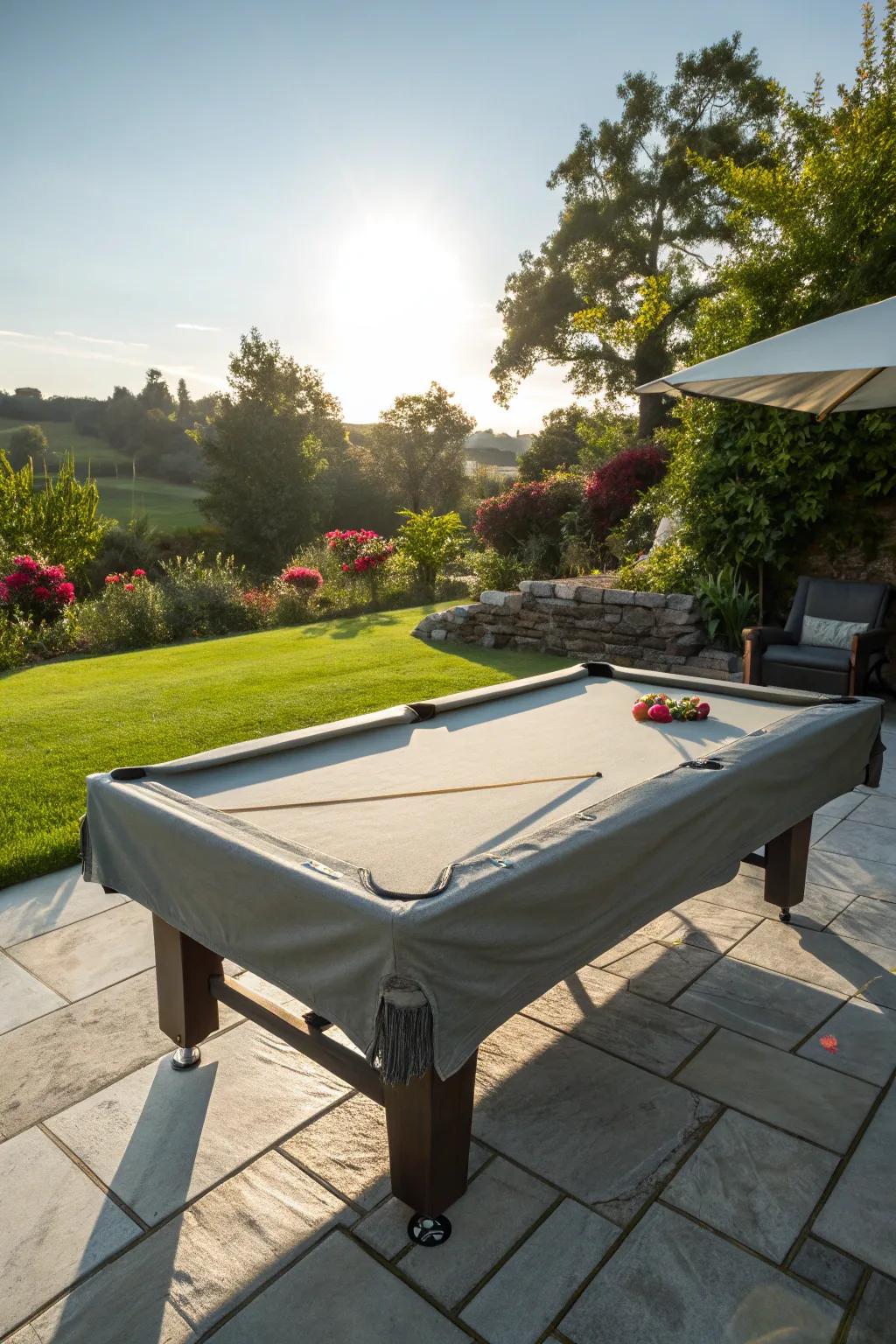 Weather-resistant covers protect your pool table from the elements.