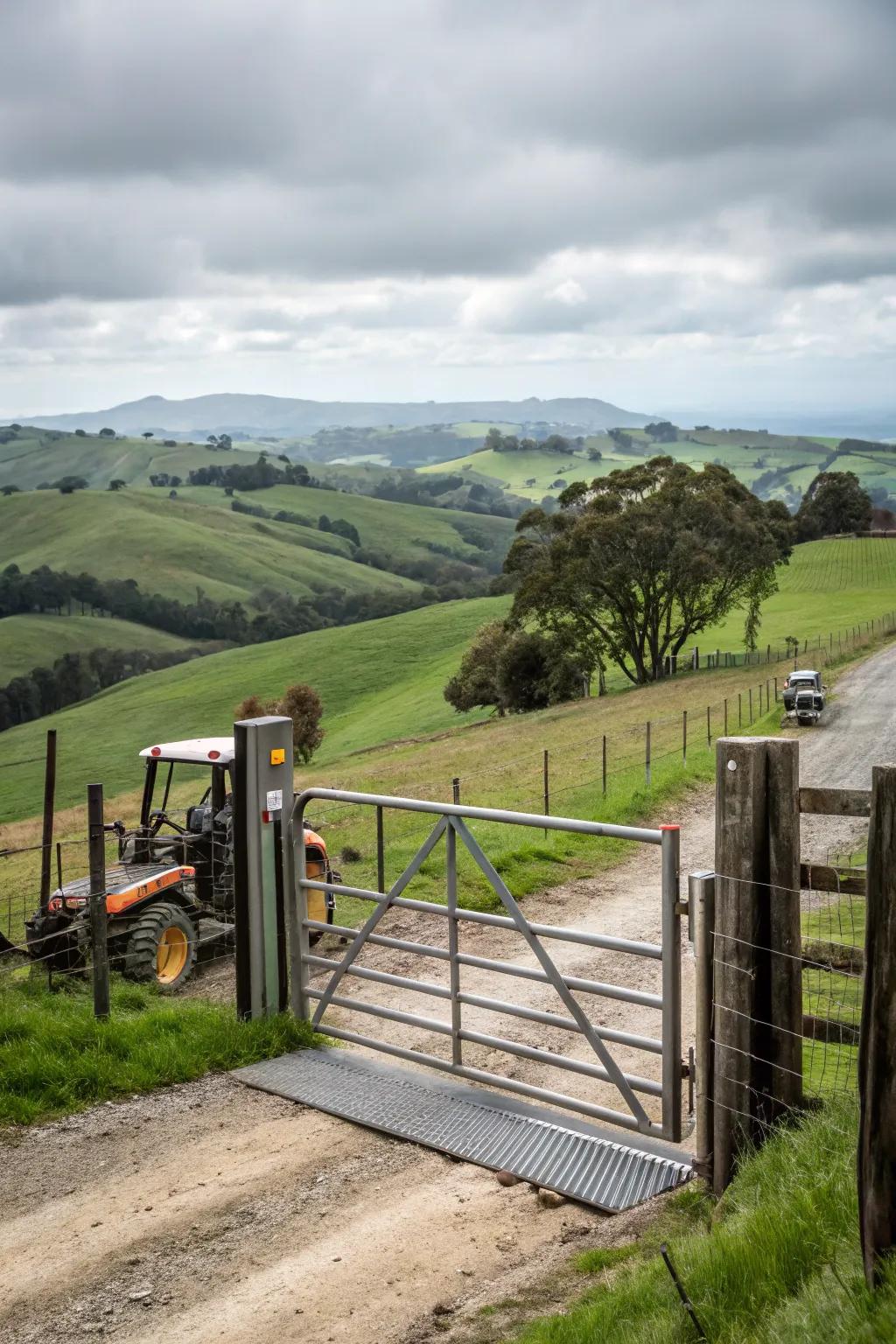 Automatic gates offer convenience and modern functionality.
